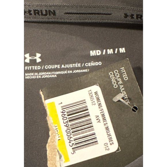 Under Armour NWT Heat  Gear Half Zip Fitted Run Jacket / Thumb Holes Grey Sz Med - Picture 3 of 3